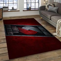 NBA Portland Trail Blazers Basketball Team Logo Sport Carpet Rectangle Area Rug For Living Room PTB26