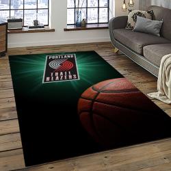 NBA Portland Trail Blazers Basketball Team Logo Sport Carpet Rectangle Area Rug For Living Room PTB3