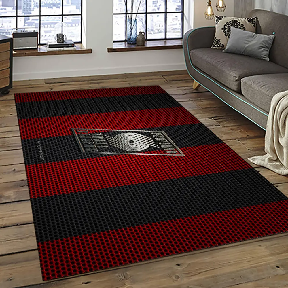 NBA Portland Trail Blazers Basketball Team Logo Sport Carpet Rectangle Area Rug For Living Room PTB33