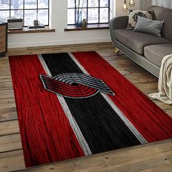 NBA Portland Trail Blazers Basketball Team Logo Sport Carpet Rectangle Area Rug For Living Room PTB37