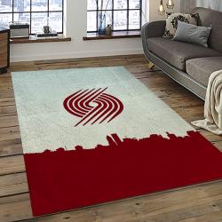 NBA Portland Trail Blazers Basketball Team Logo Sport Carpet Rectangle Area Rug For Living Room PTB5