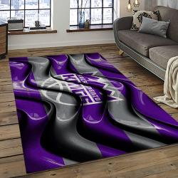 NBA Sacramento Kings Basketball Team Logo Sport Carpet Rectangle Area Rug For Living Room SCK10