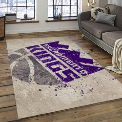 NBA Sacramento Kings Basketball Team Logo Sport Carpet Rectangle Area Rug For Living Room SCK11