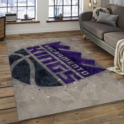 NBA Sacramento Kings Basketball Team Logo Sport Carpet Rectangle Area Rug For Living Room SCK12