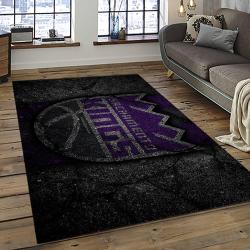 NBA Sacramento Kings Basketball Team Logo Sport Carpet Rectangle Area Rug For Living Room SCK15
