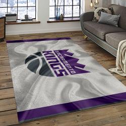 NBA Sacramento Kings Basketball Team Logo Sport Carpet Rectangle Area Rug For Living Room SCK16