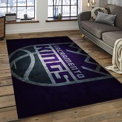 NBA Sacramento Kings Basketball Team Logo Sport Carpet Rectangle Area Rug For Living Room SCK17