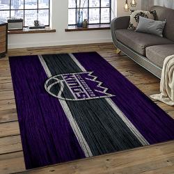 NBA Sacramento Kings Basketball Team Logo Sport Carpet Rectangle Area Rug For Living Room SCK21