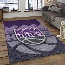 NBA Sacramento Kings Basketball Team Logo Sport Carpet Rectangle Area Rug For Living Room SCK22