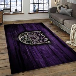 NBA Sacramento Kings Basketball Team Logo Sport Carpet Rectangle Area Rug For Living Room SCK6