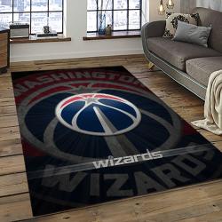 NBA Washington Wizards Basketball Team Logo Sport Carpet Rectangle Area Rug For Living Room WSW1