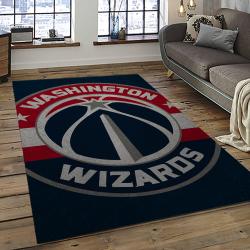 NBA Washington Wizards Basketball Team Logo Sport Carpet Rectangle Area Rug For Living Room WSW13