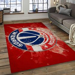 NBA Washington Wizards Basketball Team Logo Sport Carpet Rectangle Area Rug For Living Room WSW15
