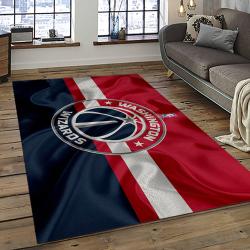 NBA Washington Wizards Basketball Team Logo Sport Carpet Rectangle Area Rug For Living Room WSW16