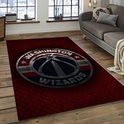 NBA Washington Wizards Basketball Team Logo Sport Carpet Rectangle Area Rug For Living Room WSW2