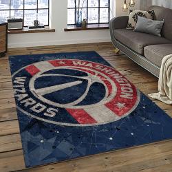 NBA Washington Wizards Basketball Team Logo Sport Carpet Rectangle Area Rug For Living Room WSW20