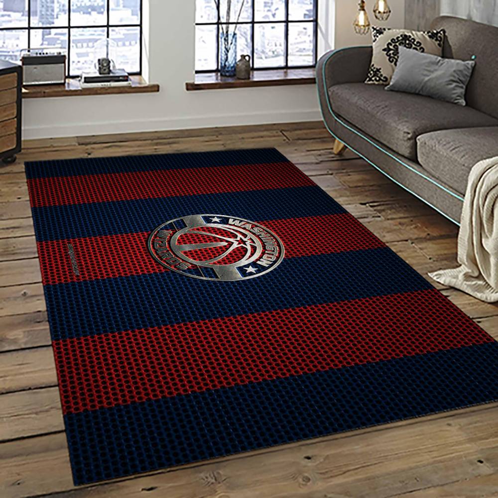 NBA Washington Wizards Basketball Team Logo Sport Carpet Rectangle Area Rug For Living Room WSW23