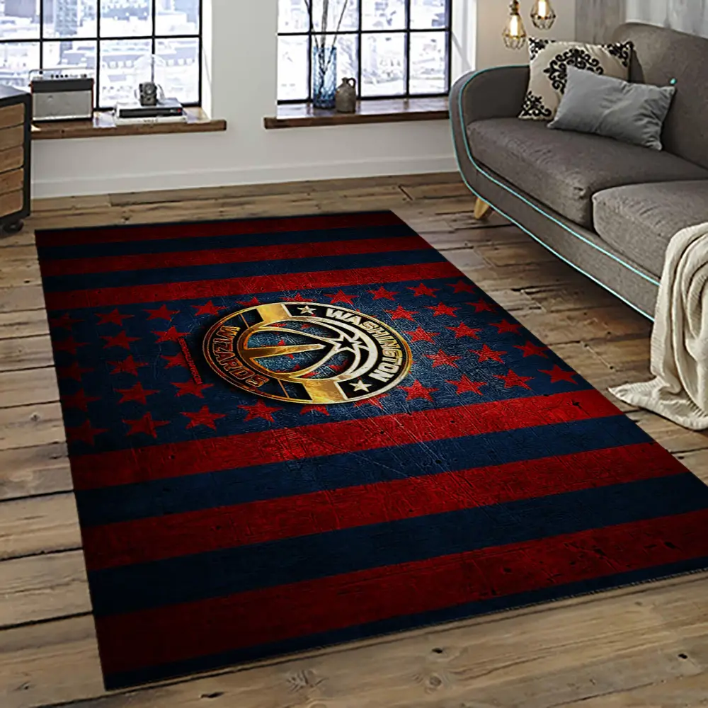 NBA Washington Wizards Basketball Team Logo Sport Carpet Rectangle Area Rug For Living Room WSW24