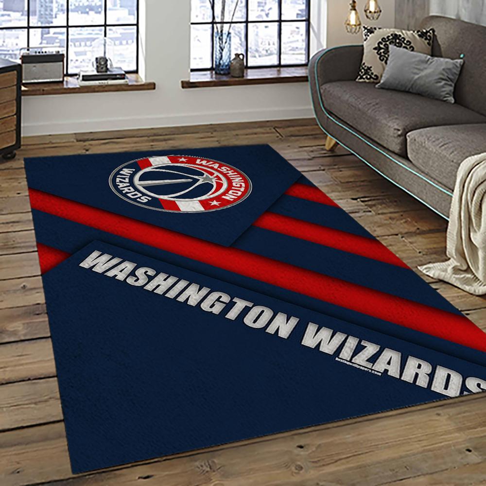 NBA Washington Wizards Basketball Team Logo Sport Carpet Rectangle Area Rug For Living Room WSW26