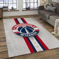 NBA Washington Wizards Basketball Team Logo Sport Carpet Rectangle Area Rug For Living Room WSW30