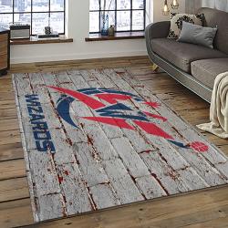 NBA Washington Wizards Basketball Team Logo Sport Carpet Rectangle Area Rug For Living Room WSW6