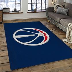 NBA Washington Wizards Basketball Team Logo Sport Carpet Rectangle Area Rug For Living Room WSW8