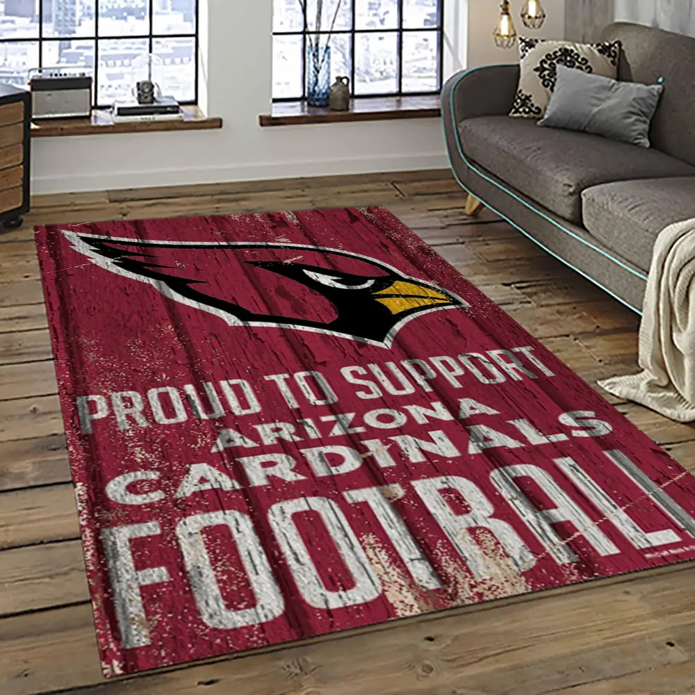NFL Arizona Cardinals Football Team Logo Sport Carpet Rectangle Area Rug For Living Room AC01