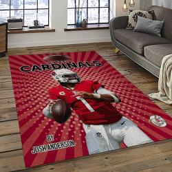 NFL Arizona Cardinals Football Team Logo Sport Carpet Rectangle Area Rug For Living Room AC05