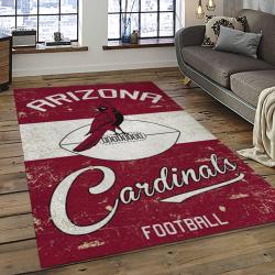 NFL Arizona Cardinals Football Team Logo Sport Carpet Rectangle Area Rug For Living Room AC08
