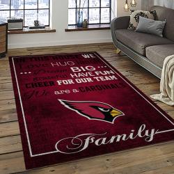NFL Arizona Cardinals Football Team Logo Sport Carpet Rectangle Area Rug For Living Room AC11