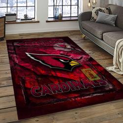 NFL Arizona Cardinals Football Team Logo Sport Carpet Rectangle Area Rug For Living Room AC21