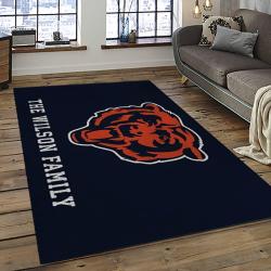 NFL Chicago Bears Football Team Logo Sport Carpet Rectangle Area Rug For Living Room CCB05