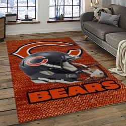 NFL Chicago Bears Football Team Logo Sport Carpet Rectangle Area Rug For Living Room CCB31