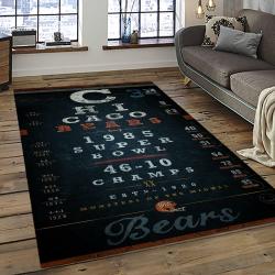 NFL Chicago Bears Football Team Logo Sport Carpet Rectangle Area Rug For Living Room CCB35