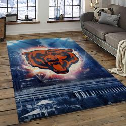 NFL Chicago Bears Football Team Logo Sport Carpet Rectangle Area Rug For Living Room CCB51