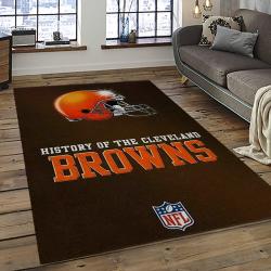 NFL Cleveland Browns Football Team Logo Sport Carpet Rectangle Area Rug For Living Room CB01