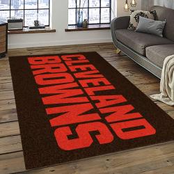 NFL Cleveland Browns Football Team Logo Sport Carpet Rectangle Area Rug For Living Room CB03