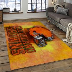 NFL Cleveland Browns Football Team Logo Sport Carpet Rectangle Area Rug For Living Room CB14