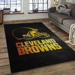 NFL Cleveland Browns Football Team Logo Sport Carpet Rectangle Area Rug For Living Room CB18