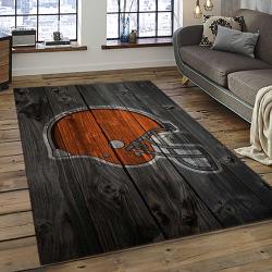 NFL Cleveland Browns Football Team Logo Sport Carpet Rectangle Area Rug For Living Room CB23