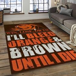 NFL Cleveland Browns Football Team Logo Sport Carpet Rectangle Area Rug For Living Room CB25
