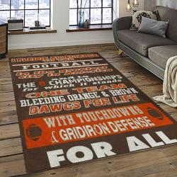 NFL Cleveland Browns Football Team Logo Sport Carpet Rectangle Area Rug For Living Room CB26