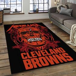 NFL Cleveland Browns Football Team Logo Sport Carpet Rectangle Area Rug For Living Room CB30