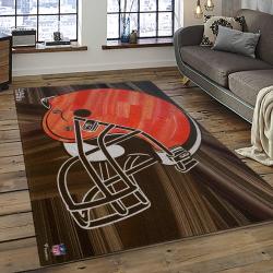 NFL Cleveland Browns Football Team Logo Sport Carpet Rectangle Area Rug For Living Room CB33