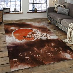 NFL Cleveland Browns Football Team Logo Sport Carpet Rectangle Area Rug For Living Room CB34