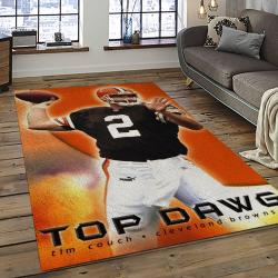 NFL Cleveland Browns Football Team Logo Sport Carpet Rectangle Area Rug For Living Room CB36