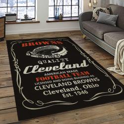 NFL Cleveland Browns Football Team Logo Sport Carpet Rectangle Area Rug For Living Room CB37