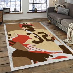 NFL Cleveland Browns Football Team Logo Sport Carpet Rectangle Area Rug For Living Room CB41