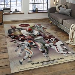 NFL Cleveland Browns Football Team Logo Sport Carpet Rectangle Area Rug For Living Room CB45