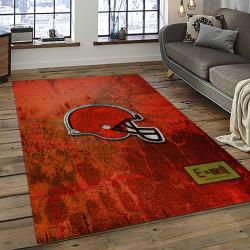 NFL Cleveland Browns Football Team Logo Sport Carpet Rectangle Area Rug For Living Room CB46